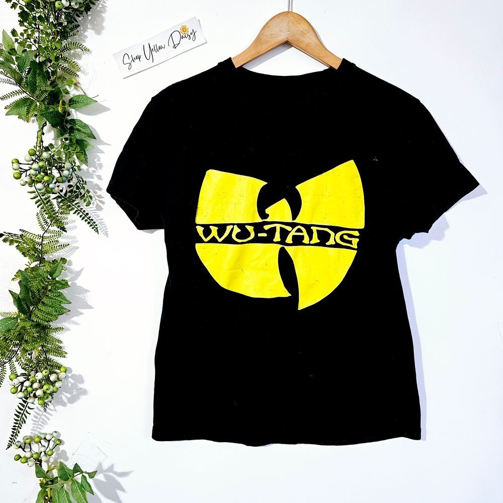 Wu-Tang Clan Graphic T-Shirt Black Yellow Logo Hip Hop Rap Tee Sz M